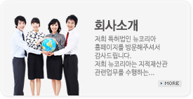 뉴코리아 국제특허법률사무소 회사소개, 고객지원센터, 지식재산권출원,지식재산권관련분쟁심판및소송,특허맵,지식재산권,라이센싱협상